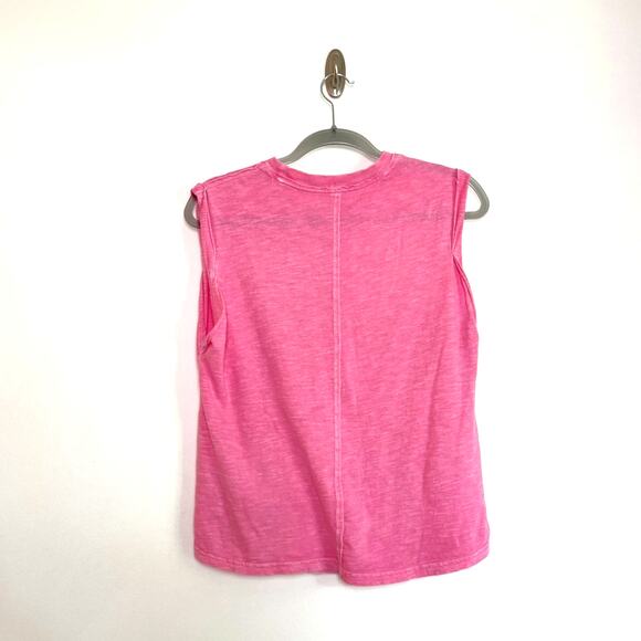 Pilcro Anthropologie Pink Sleeveless Muscle Tank Top Size Small Beach Casual - Picture 2 of 5